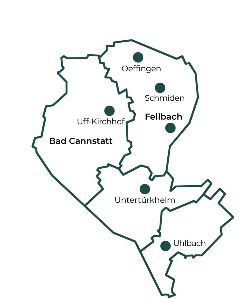 Friedhof Fellbach, Friedhof Schmiden, Friedhof Oeffingen, Friedhof Untertürkheim, Friedhof Uhlbach, Uff-Kirchhof